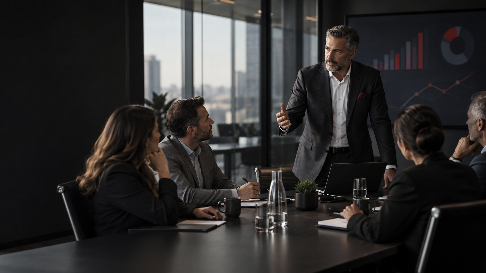 Experienced fractional sales leader guiding a B2B executive team through sales performance and pipeline strategy.