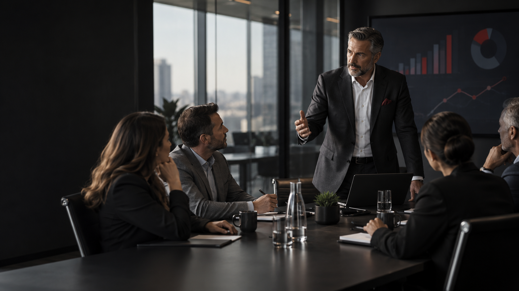 Experienced fractional sales leader guiding a B2B executive team through sales performance and pipeline strategy.